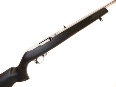 Lot 165 - Ruger 10-22 Stainless .22lr carbine and moderator LICENCE REQUIRED