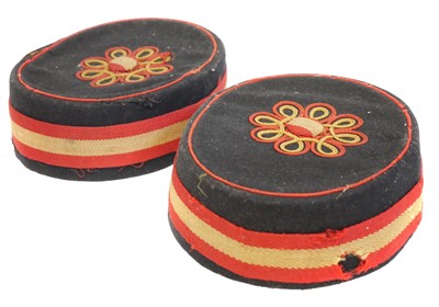 Lot 306 - Two British army pill box caps