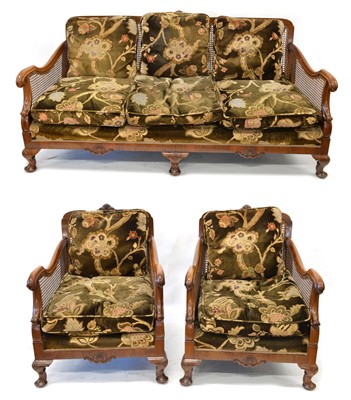 Lot 298 - Edwardian Bergere suite