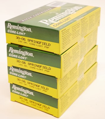 Lot 282 - Remington Core Lokt 30-06 150gr ammunition (80 rounds)