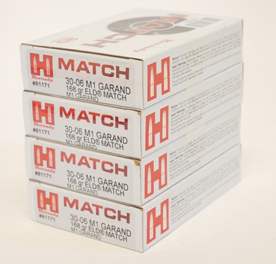 Lot 292 - 80 rounds Hornady 30-06 M1 Garand 168gr ELD-Match ammunition