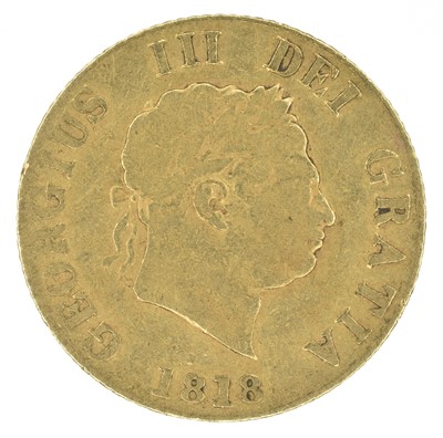 Lot 34 - King George III, Half-Sovereign, 1818.