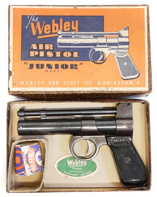 Lot 76 - Boxed Webley Junior .177 air pistol