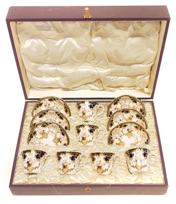 Lot 129 - Cased Royal Crown Derby coffee set