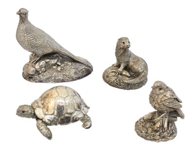 Lot 86 - Four Elizabeth II silver animal models