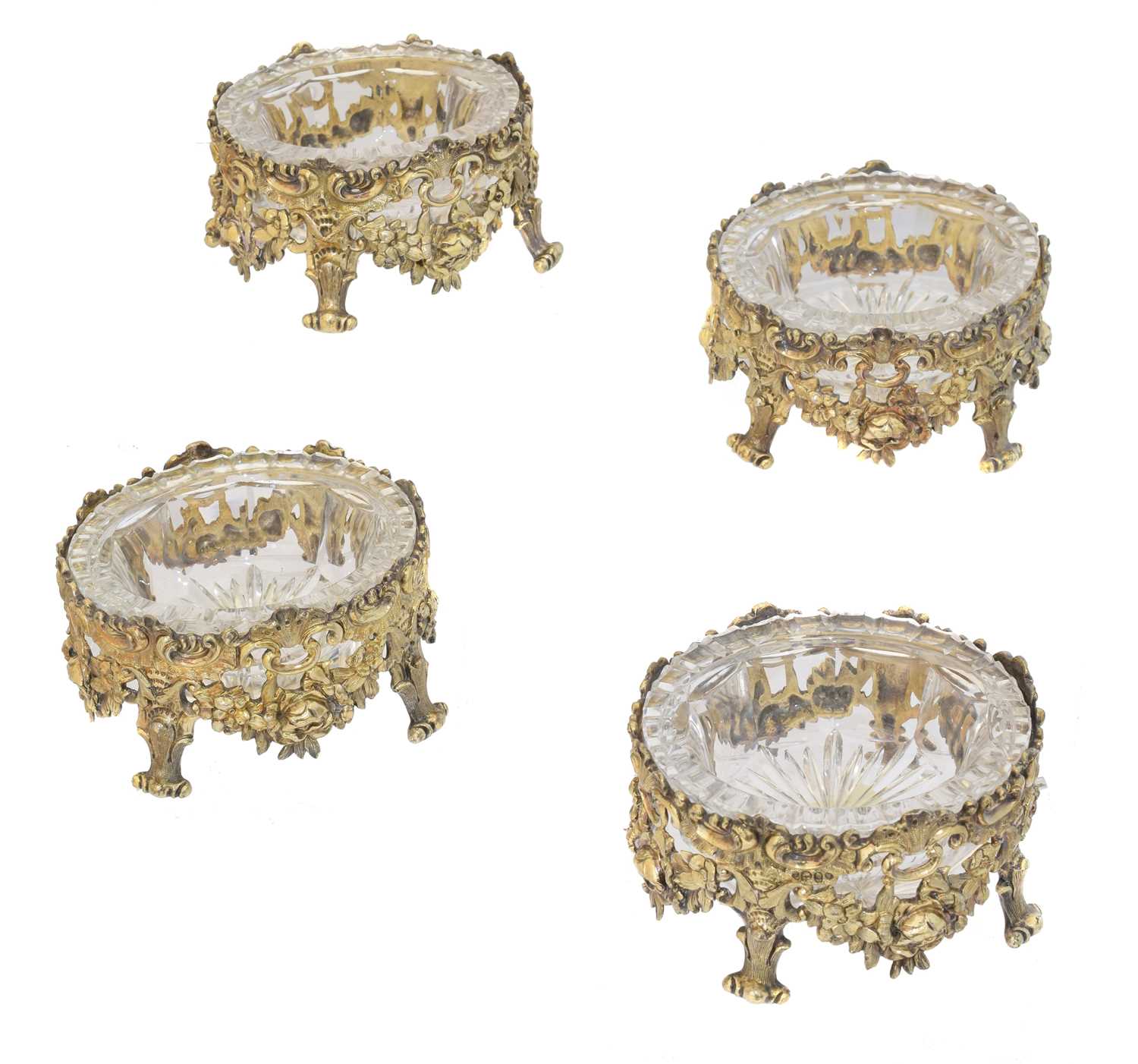 Lot 88 - Four Victorian silver gilt salts