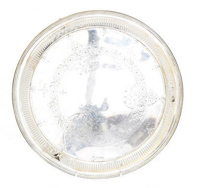 Lot 90 - A Victorian silver salver