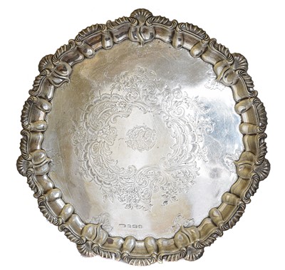 Lot 100 - An Edward VII silver salver