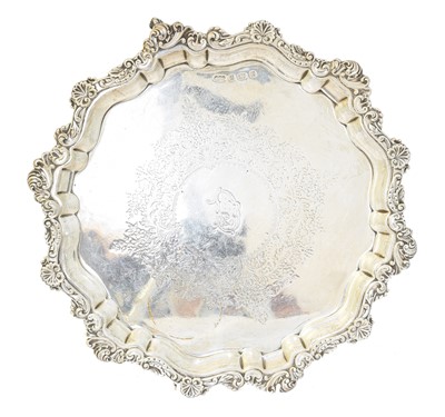 Lot 105 - An Edward VII silver salver