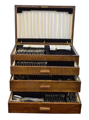 Lot 56 - A silver 141 piece canteen