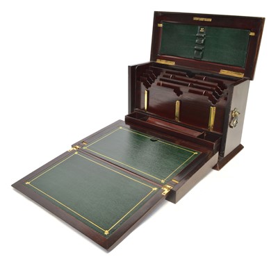 Lot 215 - Edwardian rosewood stationery box