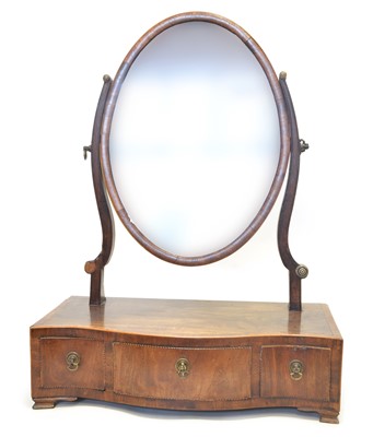 Lot 218 - George III mahogany dressing table mirror