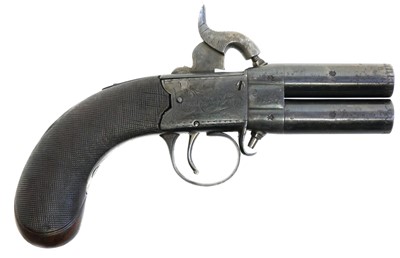 Lot 6 - Percussion double barrel pistol