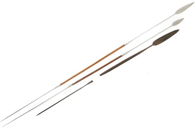 Lot 331 - Three African spears