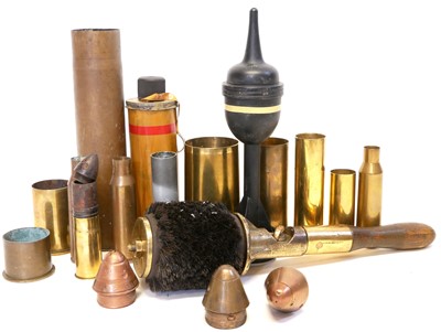 Lot 358 - Artillery cases and and fuses