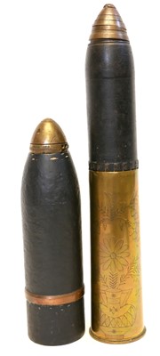 Lot 359 - British inert 18 pounder artillery round