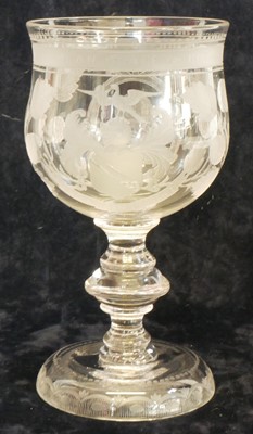 Lot 123 - Commemorative Shakespeare glass goblet