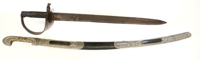 Lot 313 - Caucasian Shashka and a hand made replica navy cutlass bayonet