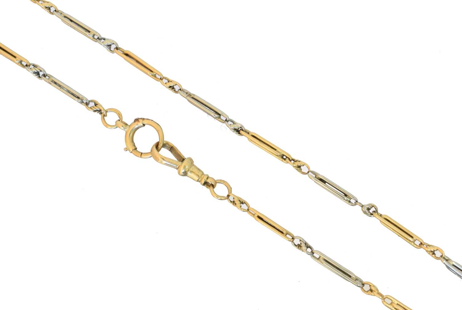 Lot 93 - An 18ct gold Albert chain