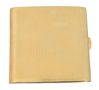 Lot 142 - A 1920s 9ct gold cigarette case
