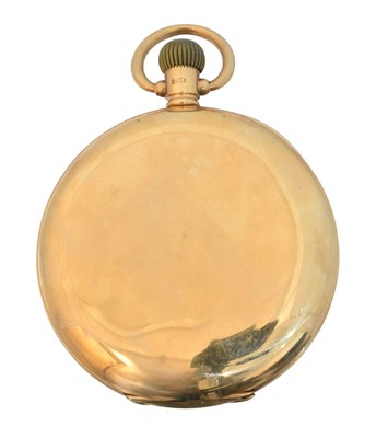 Lot 187 - A 9ct gold half hunter pocket watch by Waltham