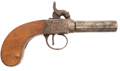 Lot 7 - Percussion box lock pocket pistol