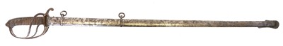 Lot 324 - 1822 pattern light cavalry officers sword and scabbard