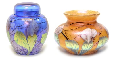 Lot 33 - Okra Samarkland Vase and Eiger Blue Ginger Jar