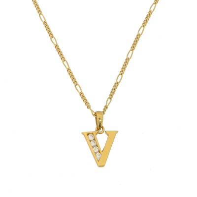 Lot 80 - A diamond initial pendant
