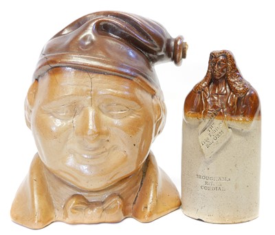 Lot 133 - Two saltglaze stoneware decanters