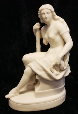 Lot 144 - J & T. Bevington parian figure of maiden