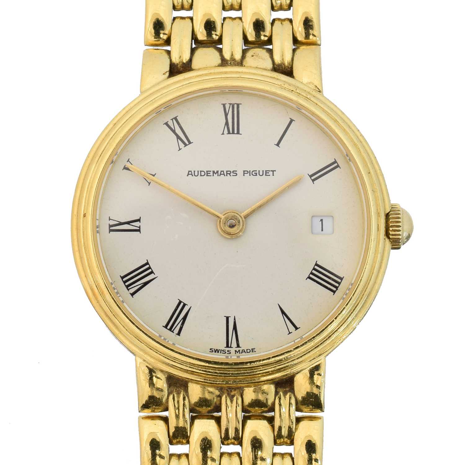Lot 175 - An 18ct gold Audemars Piguet quartz wristwatch