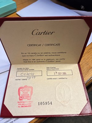 Lot 108 - An 18ct gold Cartier 'Trinity' ring