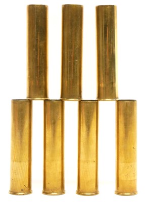 Lot 234 - SEVEN 8 Bore brass cartridges LICENCE REQUIRED