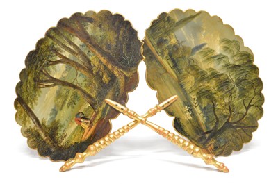Lot 188 - Pair of 19th Century papier maché face screens by Spiers & Son