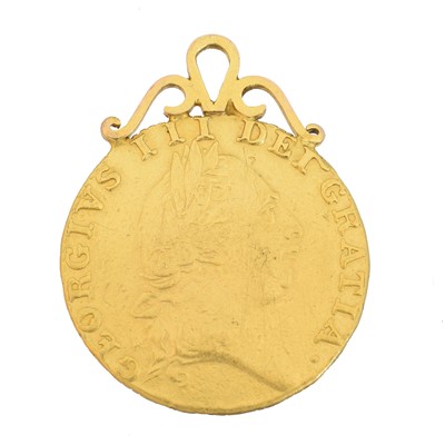 Lot 90 - A George III guinea pendant