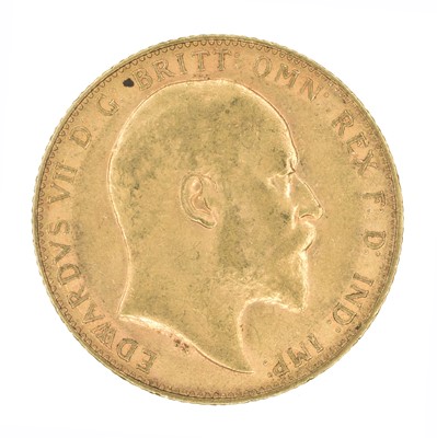 Lot 209 - King Edward VII, Sovereign, 1907.