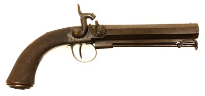 Lot 8 - Percussion pistol by Joseph Bourne