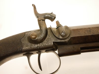Lot 8 - Percussion pistol by Joseph Bourne