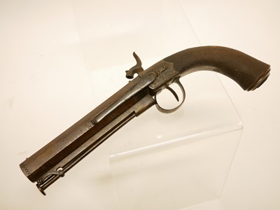 Lot 8 - Percussion pistol by Joseph Bourne