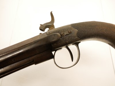 Lot 8 - Percussion pistol by Joseph Bourne