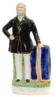 Lot 148 - Staffordshire flat back figure of Dan O'Connell