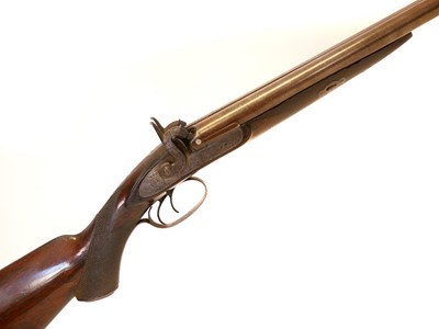 Lot 41 - Abbey percussion 15 bore side by side shotgun