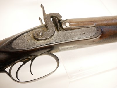 Lot 41 - Abbey percussion 15 bore side by side shotgun