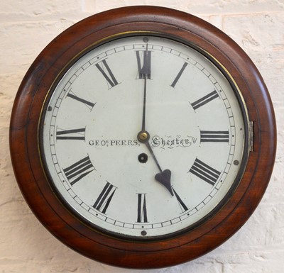 Lot 203 - George Peers, Chester, wall clock