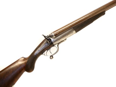 Lot 32 - Army and Navy double 8 bore hammer gun