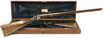 Lot 29 - Cased William Mills 56 bore air rifle