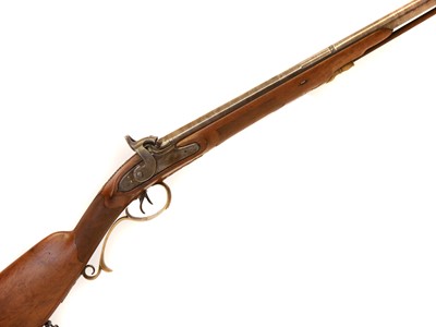 Lot 39 - Belgian 20 bore percussion double barrel shotgun