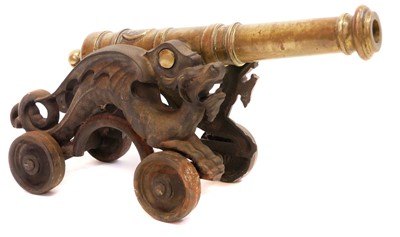 Lot 294 - Victorian bronze signal cannon