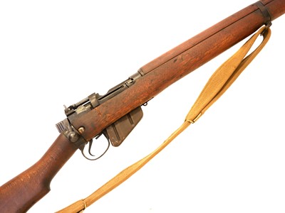 Lot 57 - Deactivated Lee Enfield No.4 .303 bolt action rifle and bayonet